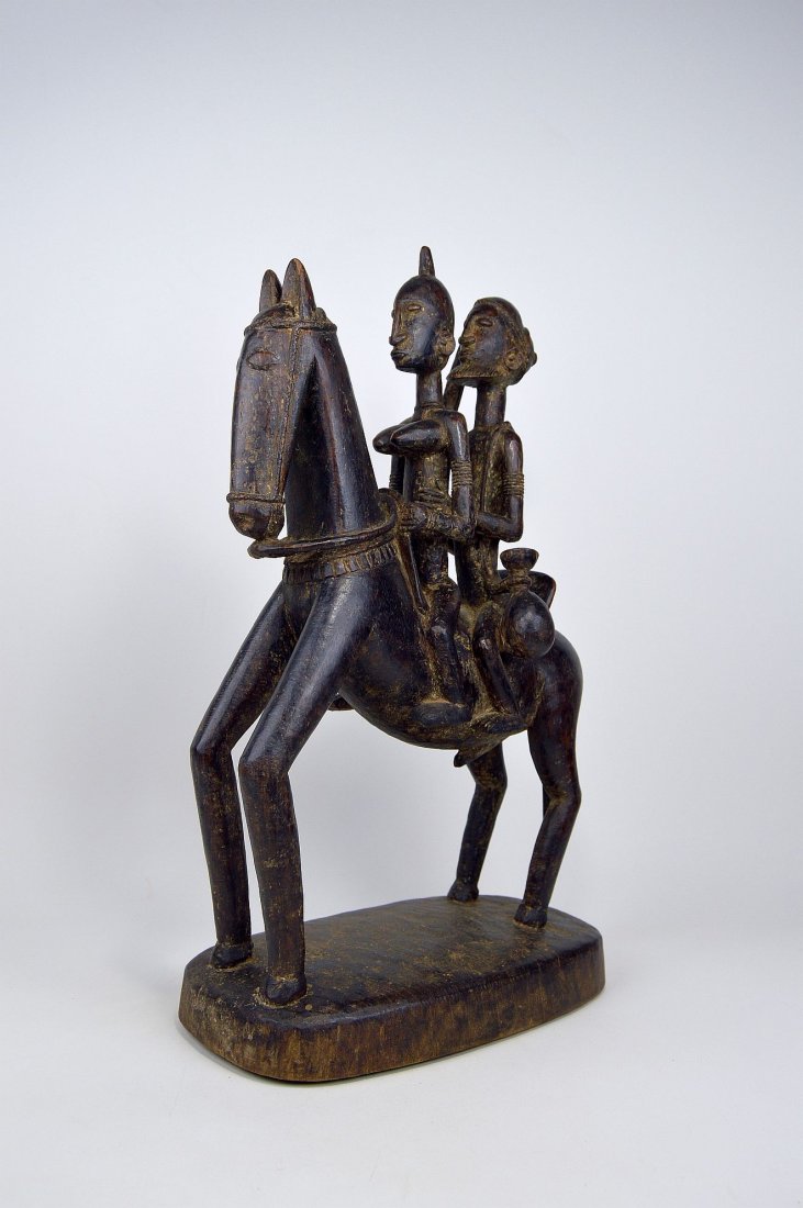A Dogon Couple on Horseback Sculpture, African Art (1 of 8)