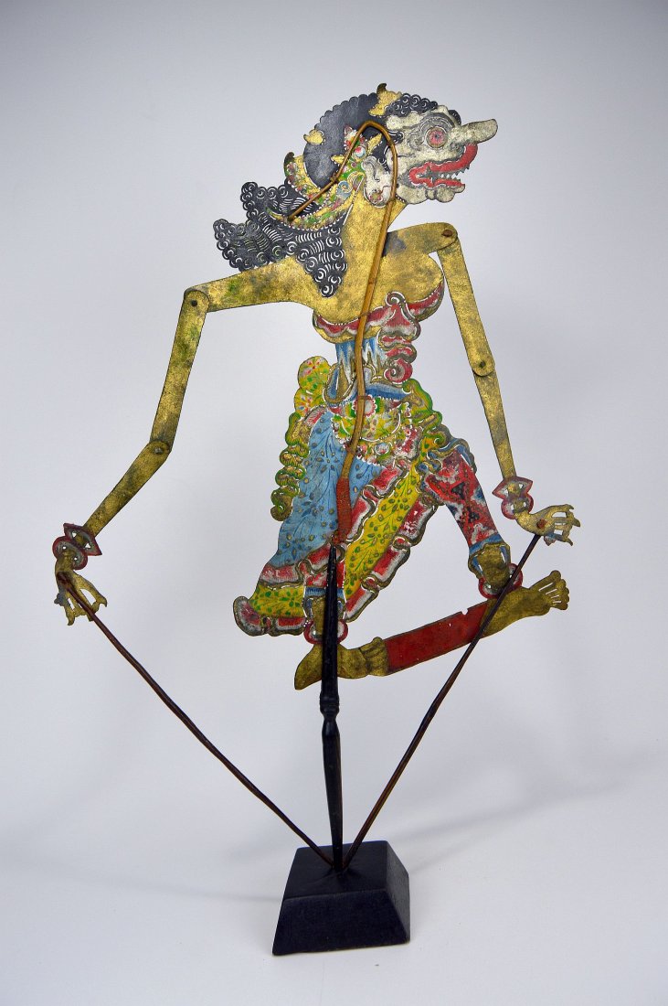 Goddess Durga Antique Wayang Kulit Shadow Puppet (1 of 6)