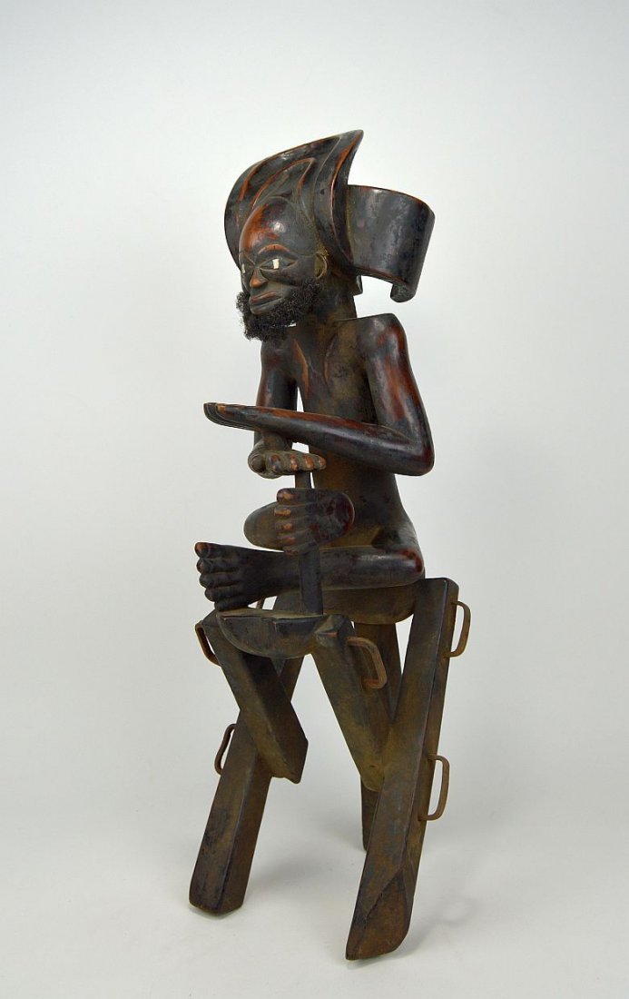 Chokwe Chibunda Ilunga Seated Figure African Art (1 of 7)