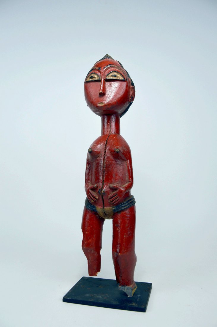 A Fine Red Baule Female sculpture, African Art (1 of 5)
