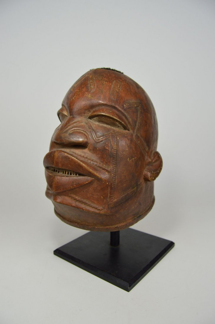 Makonde Lipico Initiation mask with real human hair (1 of 7)