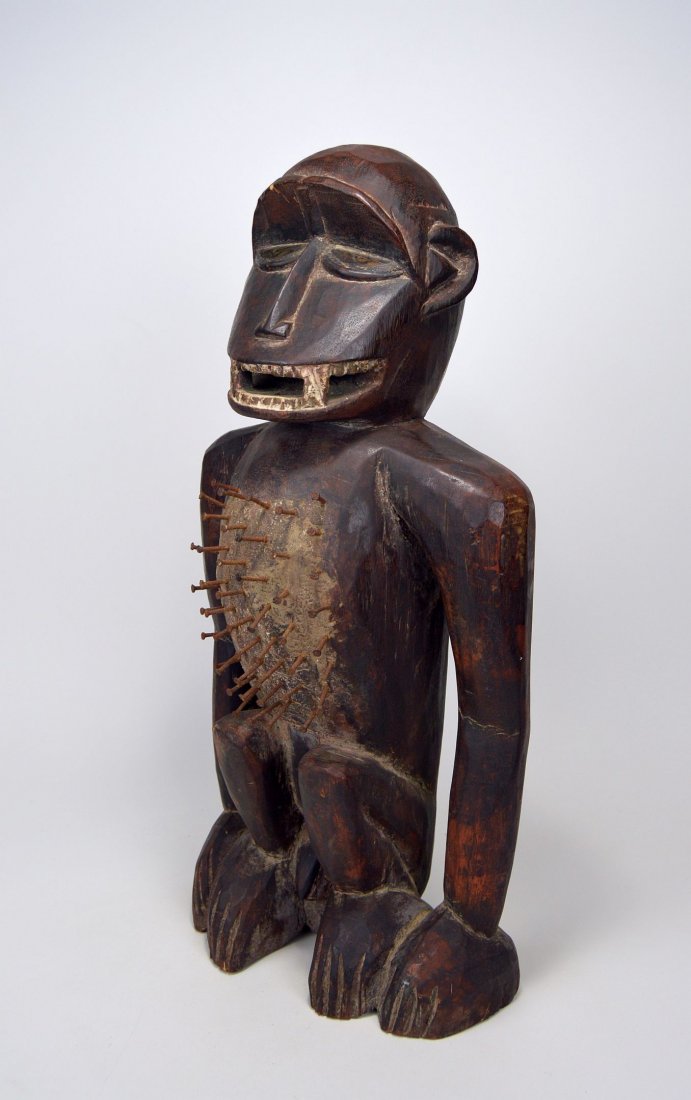 Kongo N'kisi Gorilla nail fetish sculpture African Art (1 of 9)