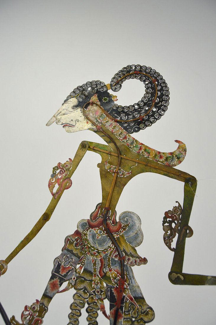 Arjuna Hero of  Mahabharata epic Antique Wayang Kulit (1 of 6)