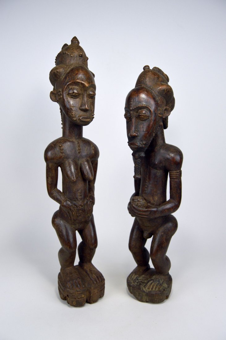 Finely carved Baule Male & female couple (1 of 7)