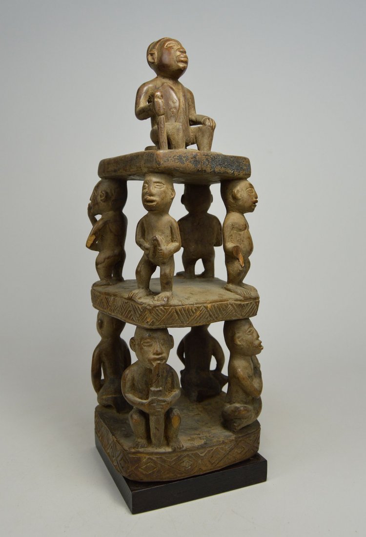 Kongo Caryatid Object with 2 levels of Ancestor figures (1 of 5)