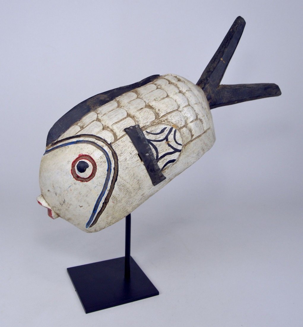 A Charming Bozo Fish Mask, African Art (1 of 6)
