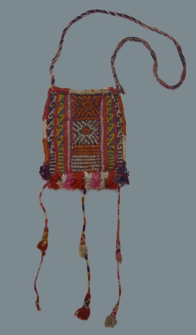 Old Chuspas Coca gathering woven pouch from Bolivia (1 of 6)