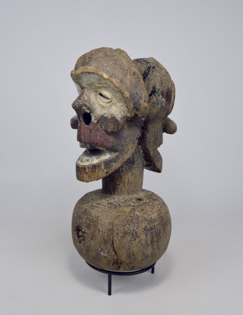 Rare Bulu Janus Skull Magic fetish, African Tribal Art (1 of 6)