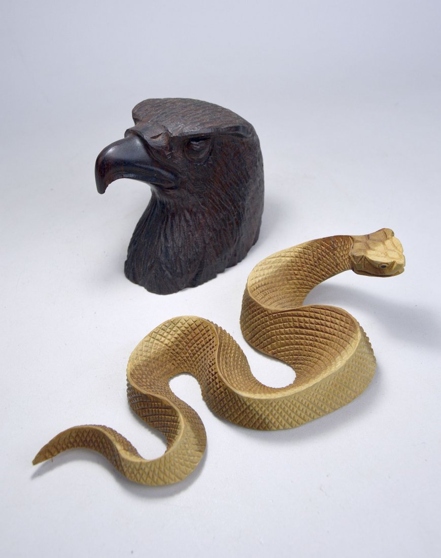 Fine Eagle and Serpent carvings from Bali, Indonesia (1 of 4)