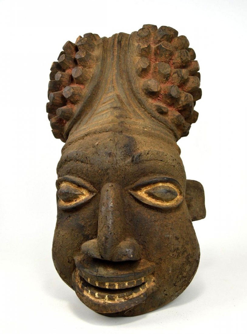 Vintage Bamun N'kang African mask of Important Ancestor (1 of 9)