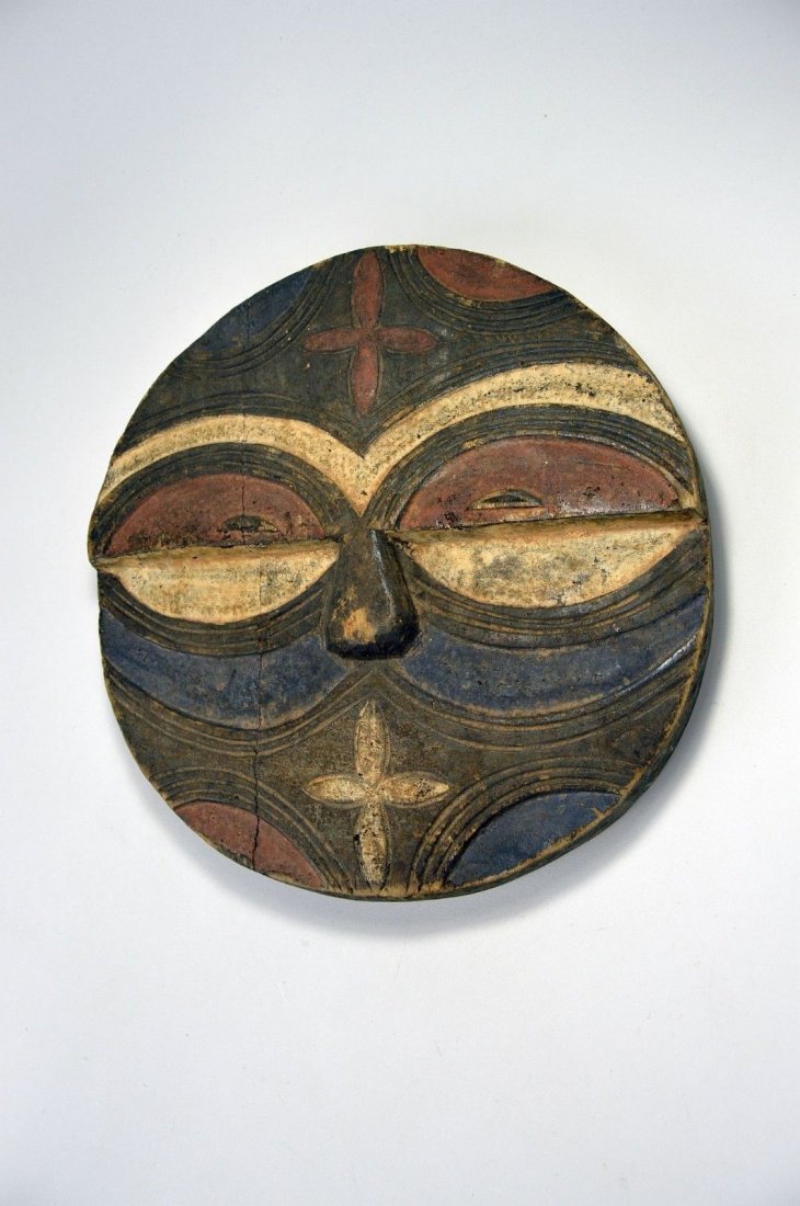Fantastic Bateke disc shaped African mask (1 of 4)