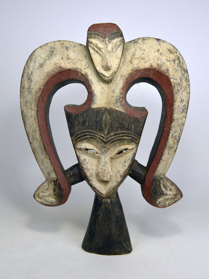 A Kwele Spirit of the Forest mask, African Art (1 of 4)