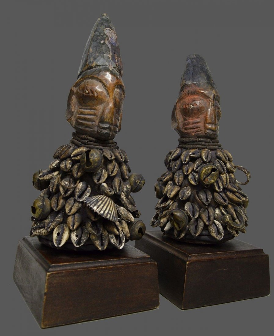 PAIR OF YORUBA IBEJI TWIN IDOLS (1 of 7)
