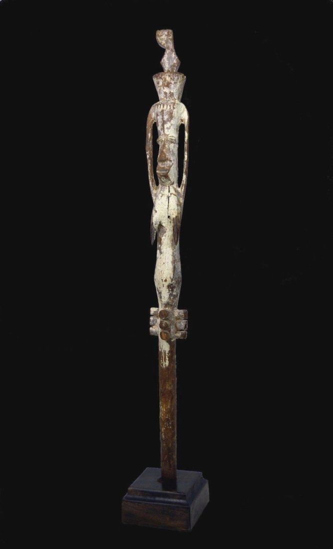 RARE URHOBO FEMALE SPIRIT STAFF, AFRICAN ART (1 of 12)