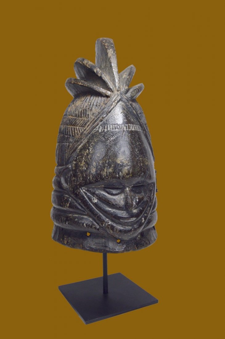 A MENDE SOWEI FEMALE INITIATION MASK, AFRICAN ART (1 of 9)