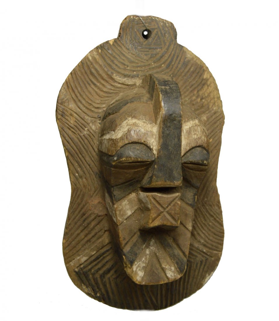 VINTAGE SONGYE MASK PANEL, AFRICAN ART (1 of 7)