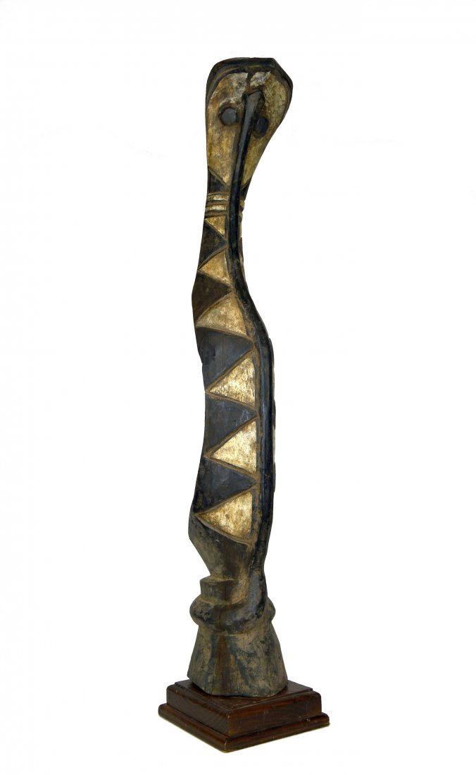 A FINE BAGA SNAKE HEADDRESS SCULPTURE, AFRICAN ART (1 of 6)