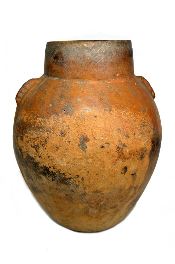 HUGE ANTIQUE TERRACOTTA VESSEL FROM MEXICO (1 of 6)