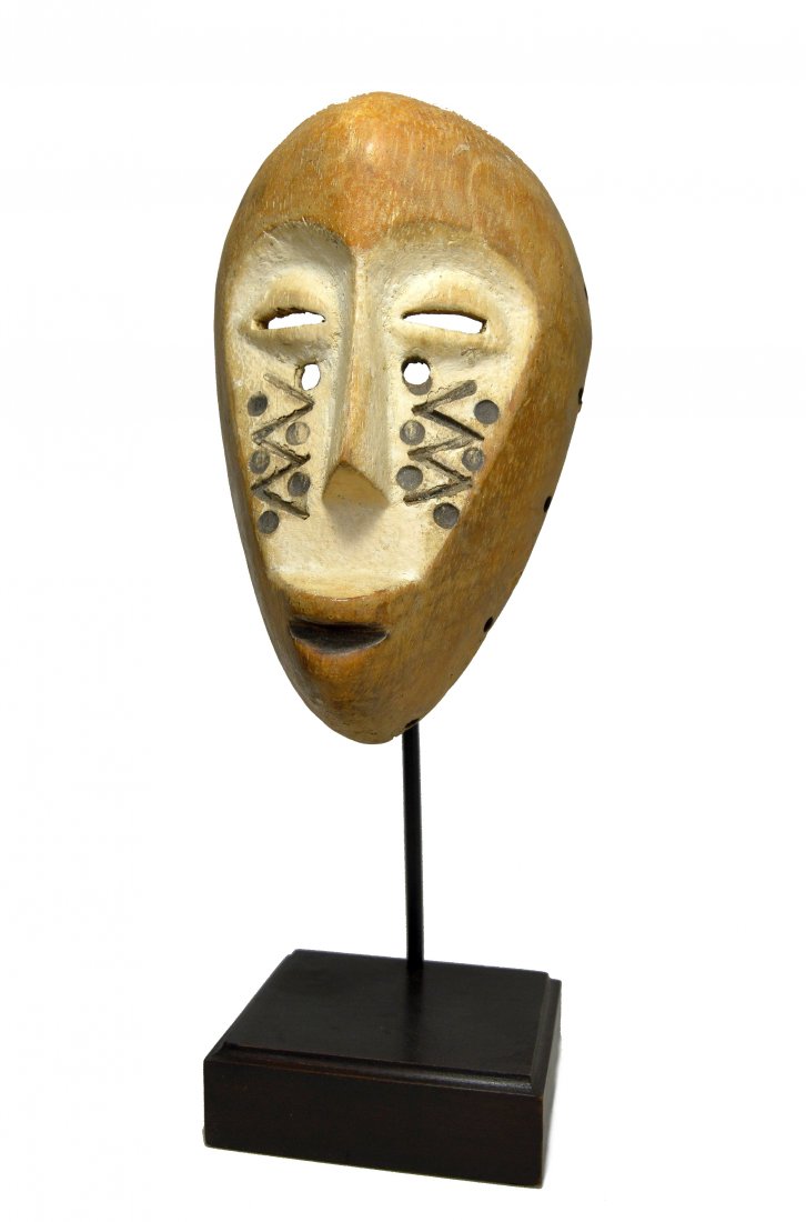 A LEGA MASK WITH INCISED DESIGNS ON CUSTOM MOUNT (1 of 5)