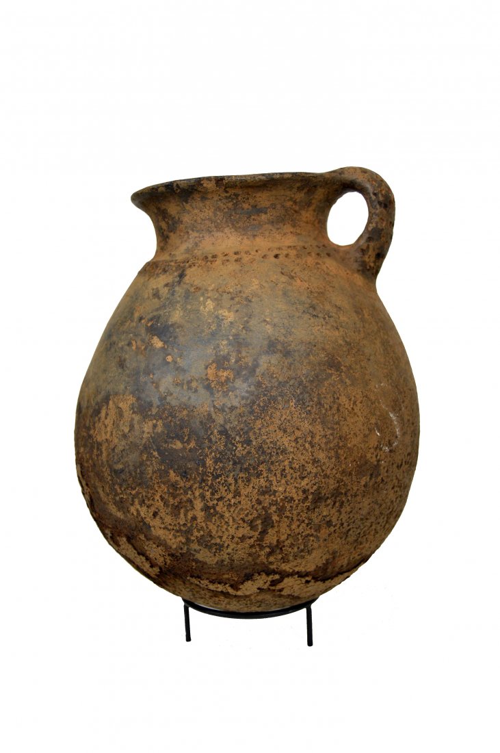 ANTIQUE TERRACOTTA CLAY VESSEL FROM THE NUPE (1 of 9)