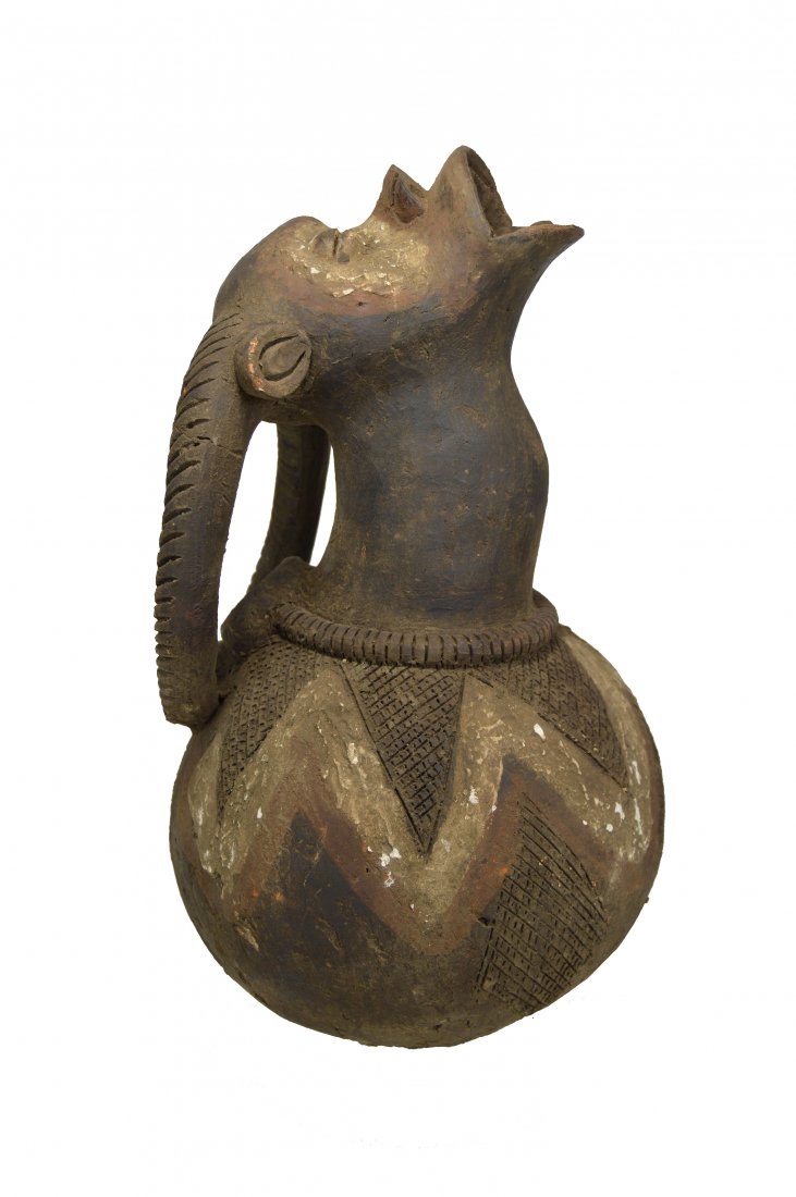 Vintage Mambila Pottery Vessel Open Mouth African Art (1 of 9)