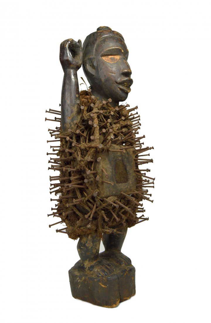 Nkonde Nkisi Nail Fetish from the Kongo peoples,African