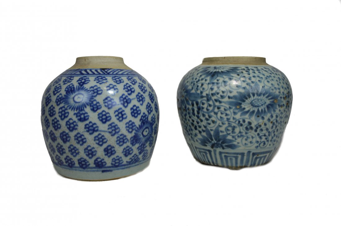 Pair of 19th century Ginger jars Ex~ Tobin Collection. (1 of 6)