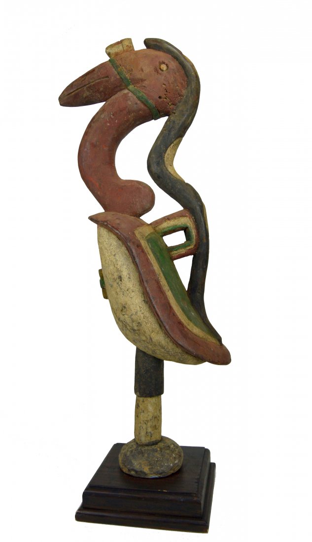 Large Baga Avian Staff with Serpent, African Tribal Art (1 of 5)