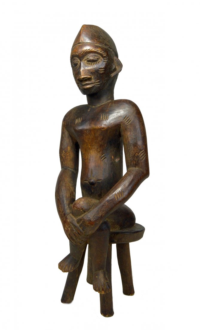 A Fine Senufo Seated Ancestor with Cap African Art (1 of 6)