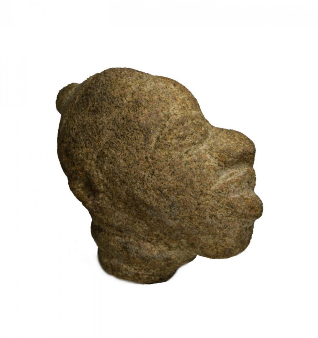 Rare Sapi Mahen Yafe Stone Head, African Art (1 of 6)