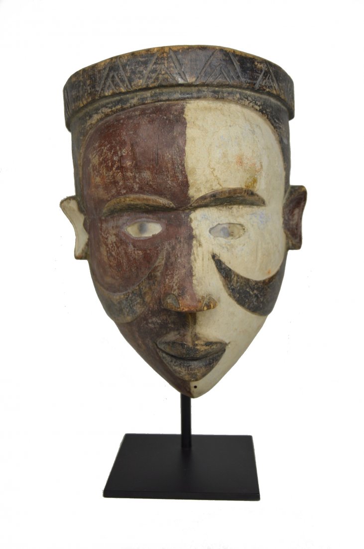 Kongo Style mask with Glass Eyes, African Art (1 of 6)