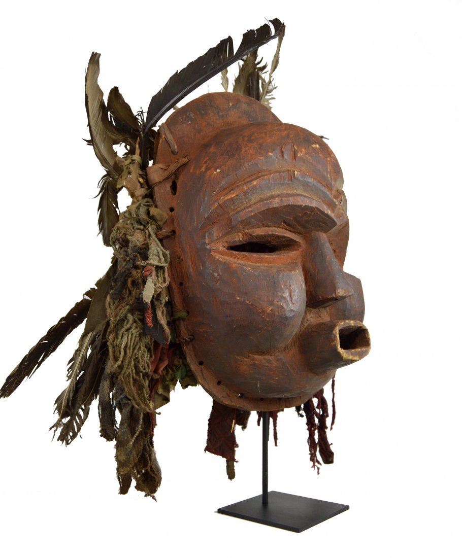 Rare Mbundu Sachihongo Mask w/ Regalia -Mark Friedrich (1 of 7)