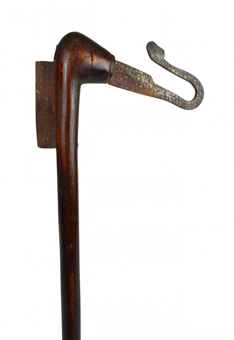 A Rare Fon Recade Ceremonial Axe with Serpent Blade (1 of 4)