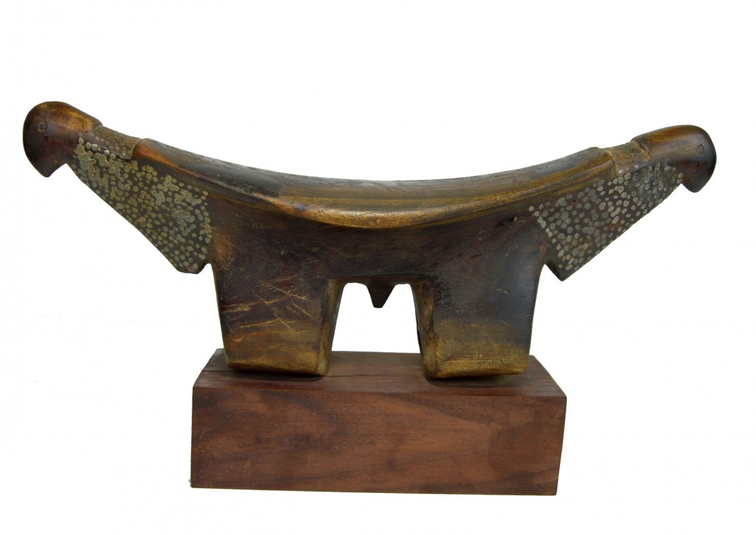 A Zoomorphic Dinka Headrest with Avian Form (1 of 7)
