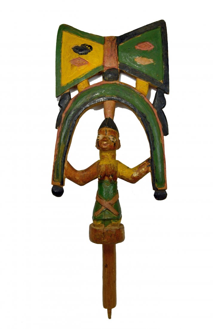 A Colorful Yoruba Shango Dance wand, African Art (1 of 4)