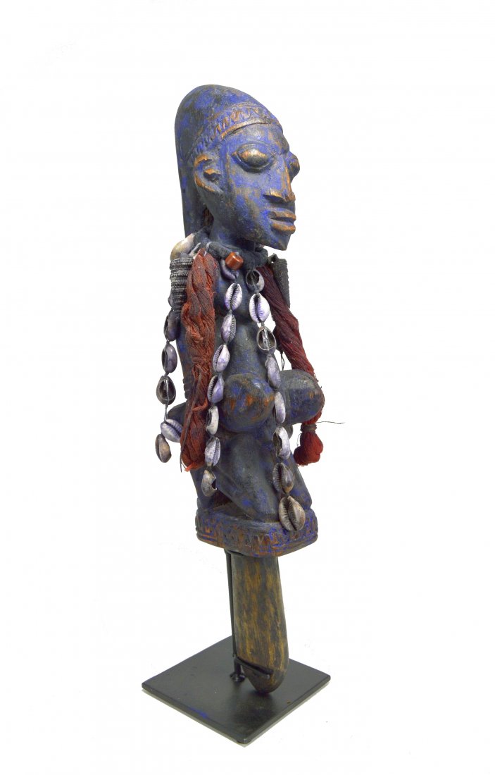 A Yoruba Shango Wand Indigo Blue Female staff (1 of 6)