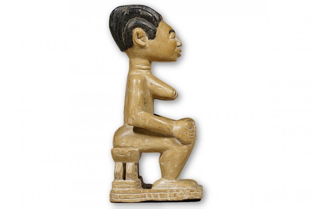 A Fine Fante Queen Mother Seated Female, African Art (1 of 7)