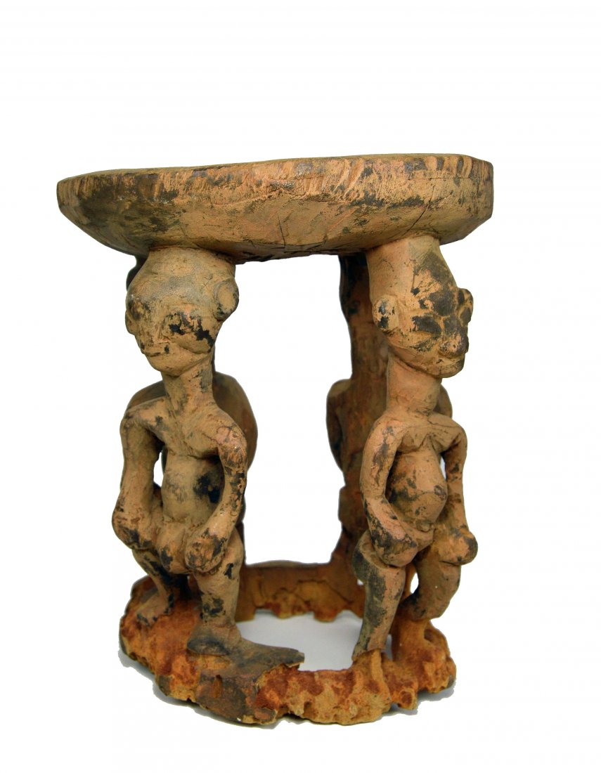 Ancient Eroded Bamileke Stool 19th Century Ex Stiffland (1 of 6)