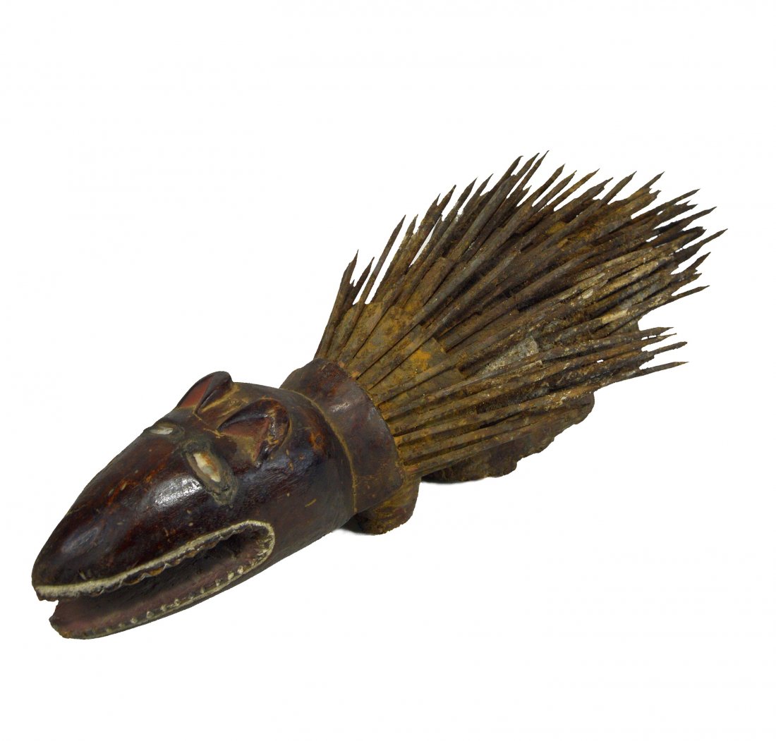A Kongo Porcupine Magic fetish sculpture, African Art (1 of 7)