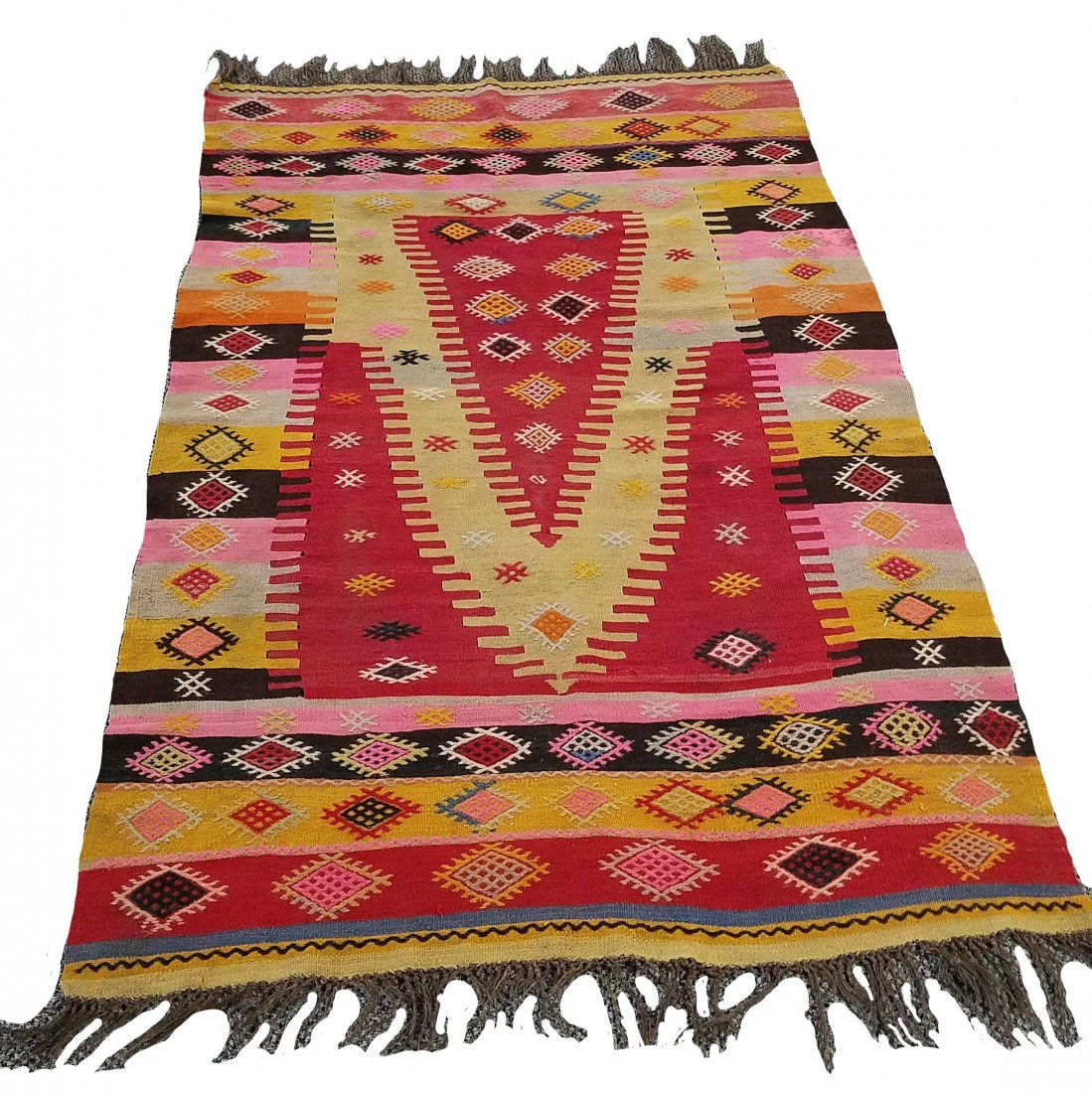 Semi Antique Turkish Kilim Ex Harry Ekizian 3.11 x 6.7 (1 of 5)