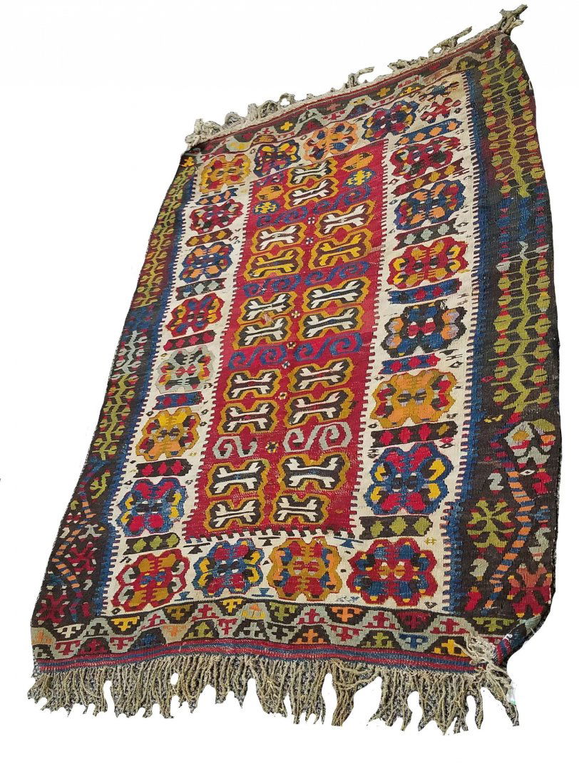 Stunning Antique Yurik Tribal Kilim from Turkey (1 of 5)