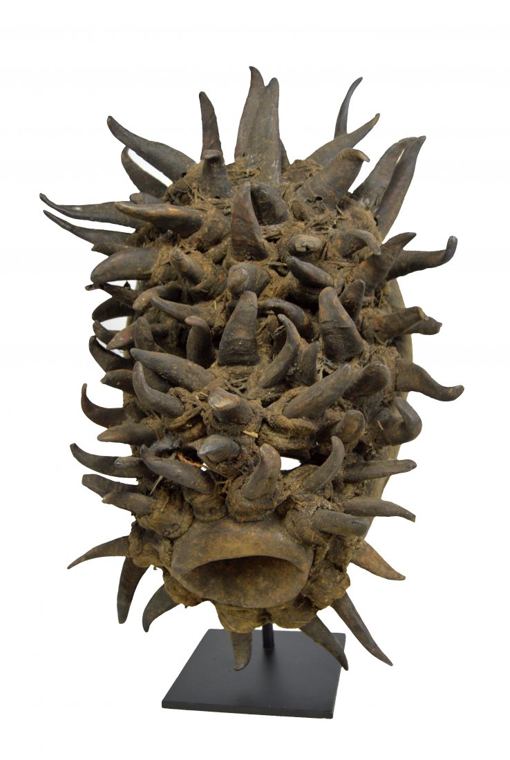 Wild Guere Magic fetish Horn Mask, African Art (1 of 7)
