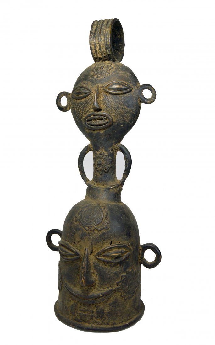 A Stylized Yoruba Bronze Bell, African Art (1 of 6)