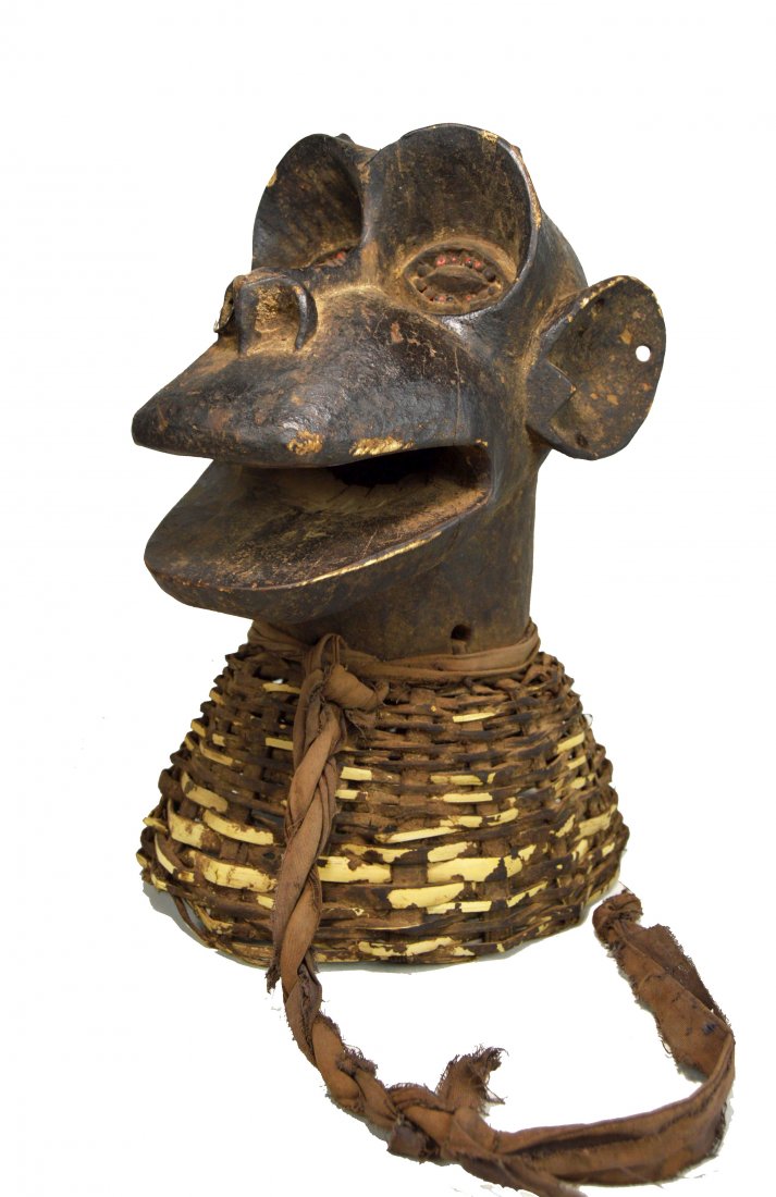 A Fantastic Bulu Monkey Helmet Mask, African Art (1 of 6)