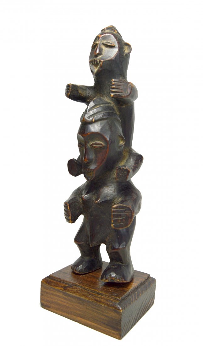 A Fine Mbala Piggy-Back sculpture, African Art (1 of 4)
