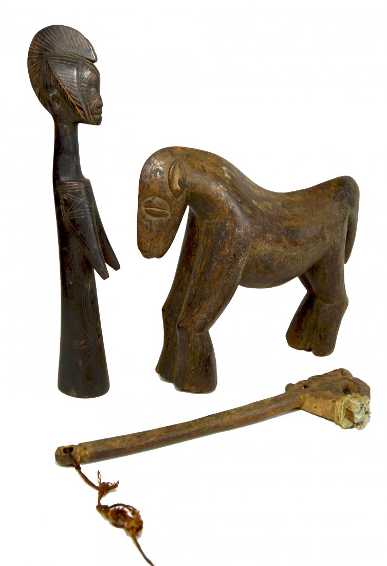 Lot of 3 West African Sculptures, African Art (1 of 1)