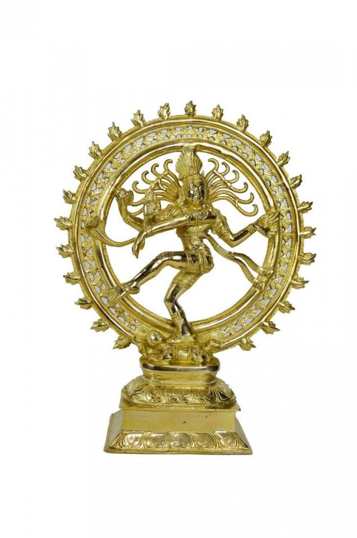 Nearly Solid Heavy Brass Shiva Nataraja Hindu Sculpture (1 of 4)