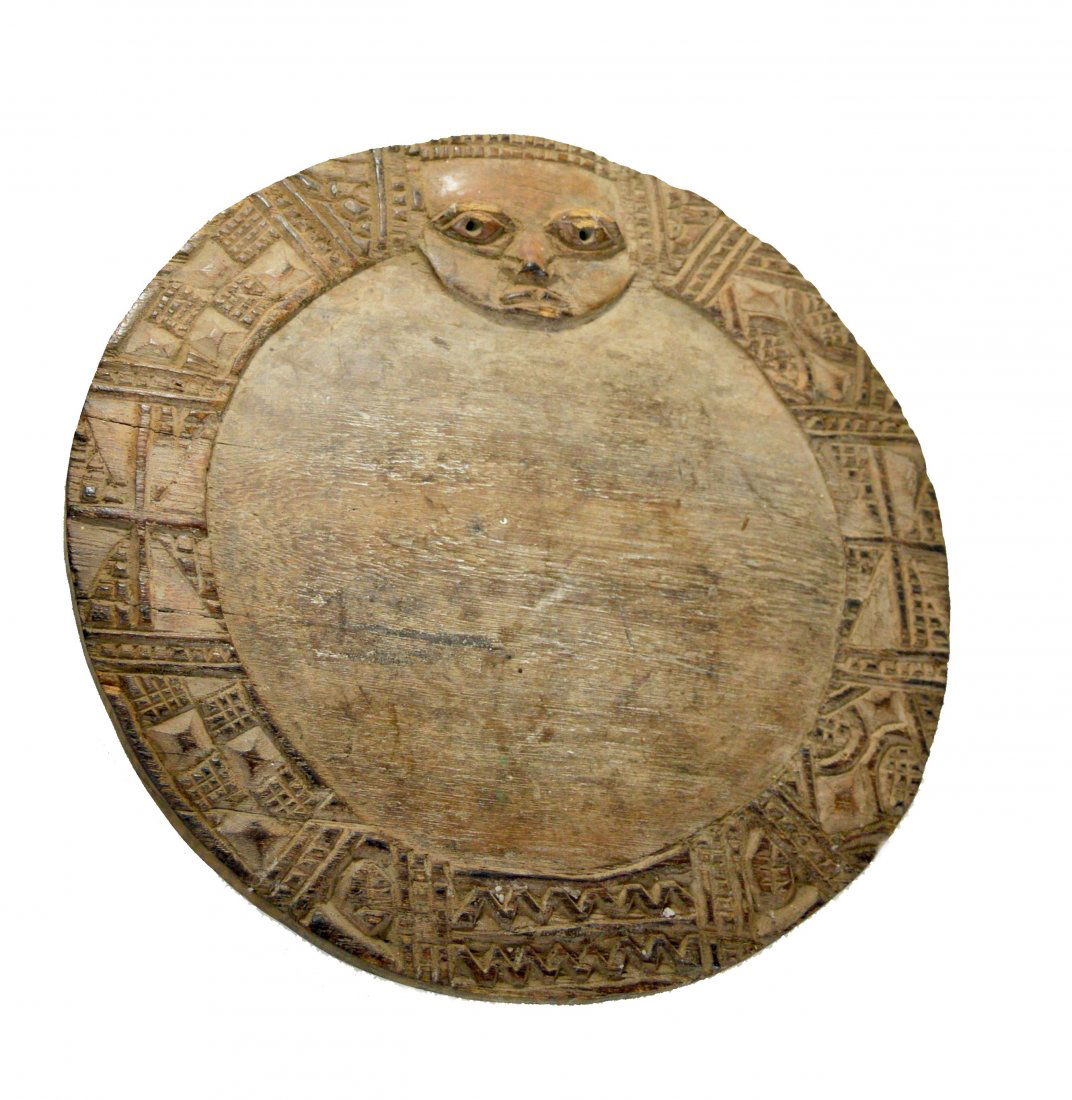 A Round Opon Ifa Divination Tray from the Yoruba (1 of 3)