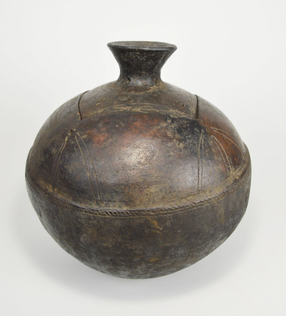A Fine Old Lobi Terracotta Vessel with fitted Lid (1 of 9)