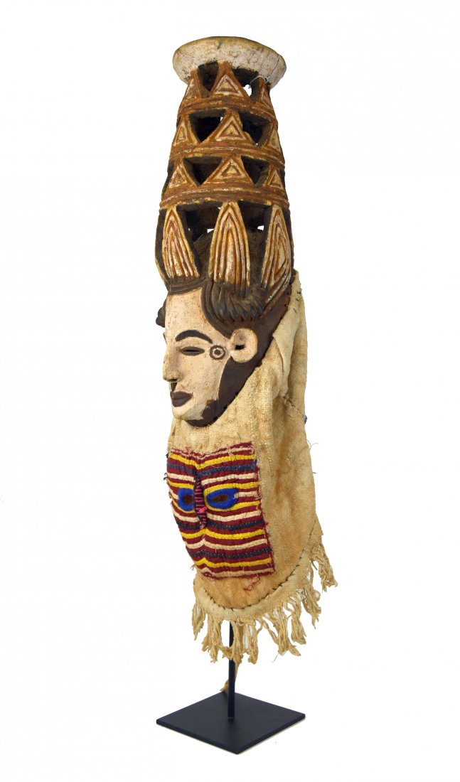 Tall Ibo mask with Ornate superstructure, African Art (1 of 8)